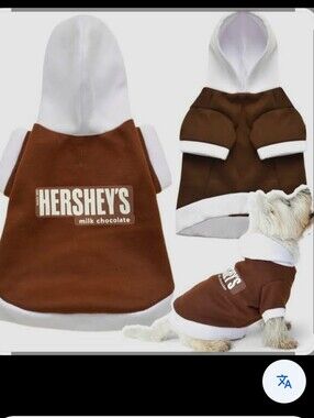 HERSHEY'S Milk Chocolate Logo Hoodie - White & Dark Brown M